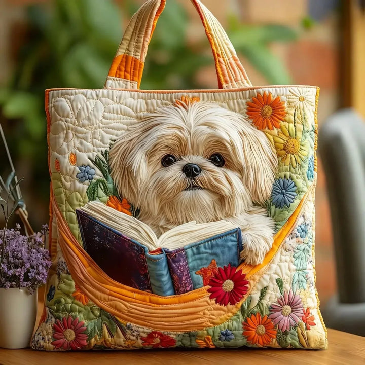 Shih Tzu z Kwiatami | Torba artystyczna