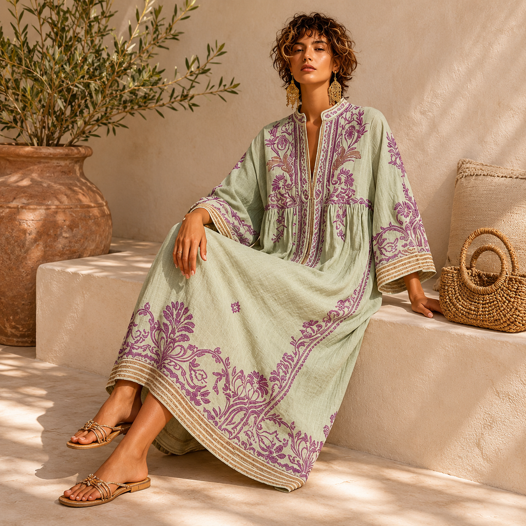 CELESTINA | Haftowana sukienka boho
