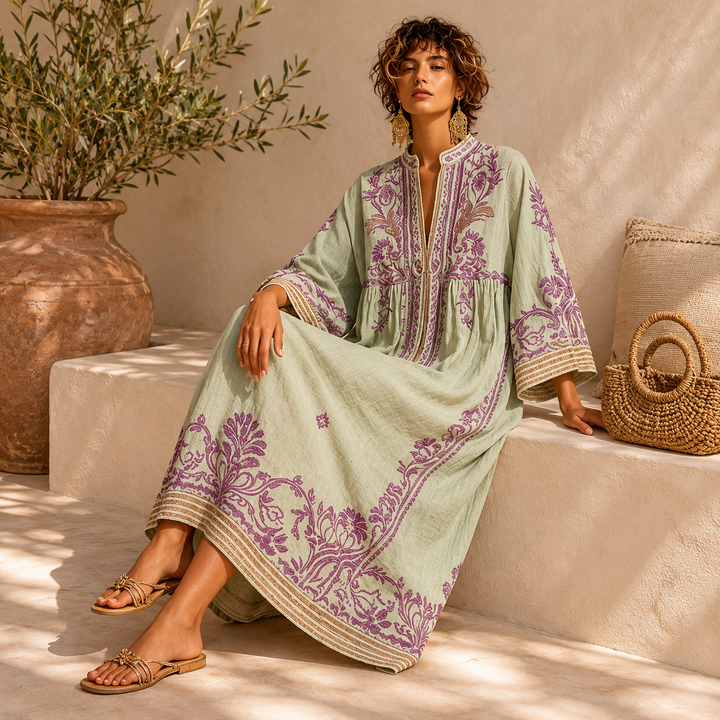 CELESTINA | Haftowana sukienka boho