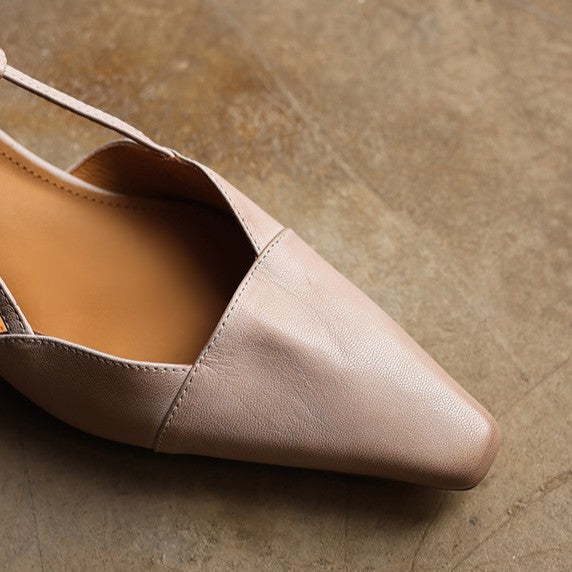 Izabela | Skórzane buty na obcasie
