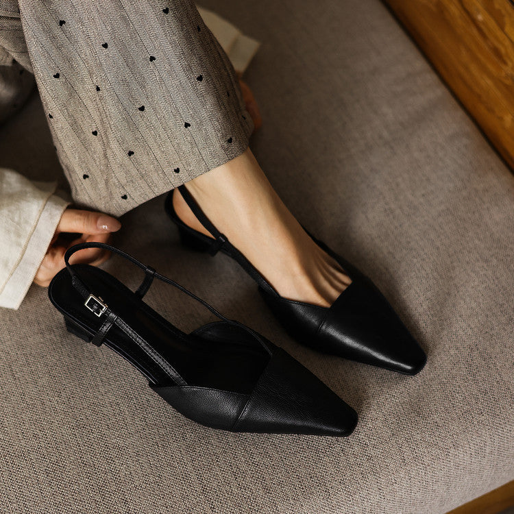 Izabela | Skórzane buty na obcasie