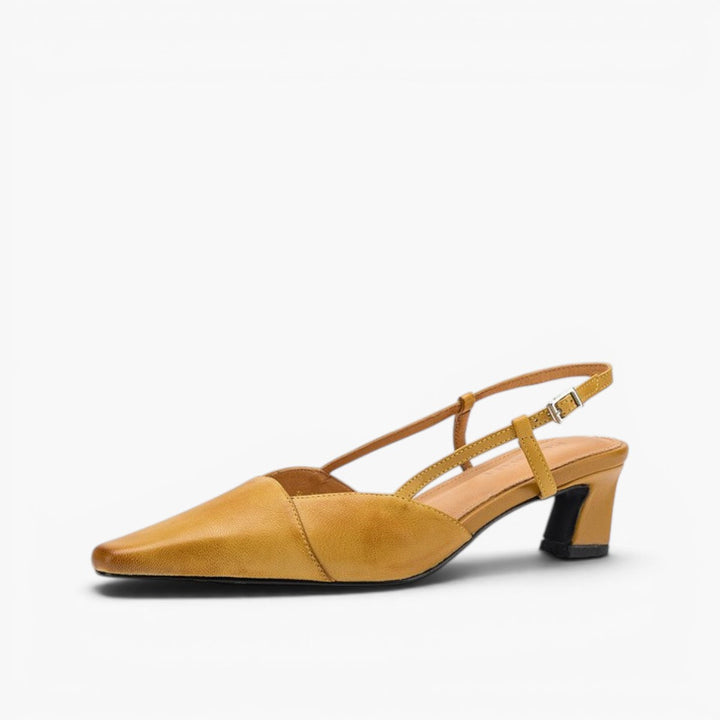 Izabela | Skórzane buty na obcasie