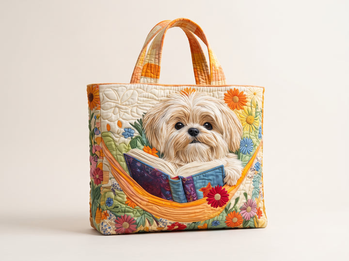 Shih Tzu z Kwiatami | Torba artystyczna